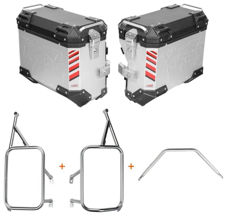 LOBOO ロブー PIKE TRACKERシリーズ 35L＋30L サイドケース キャリア付き Tuareg660 APRILIA アプリリア パニアケース 車体用バッグ・ケース