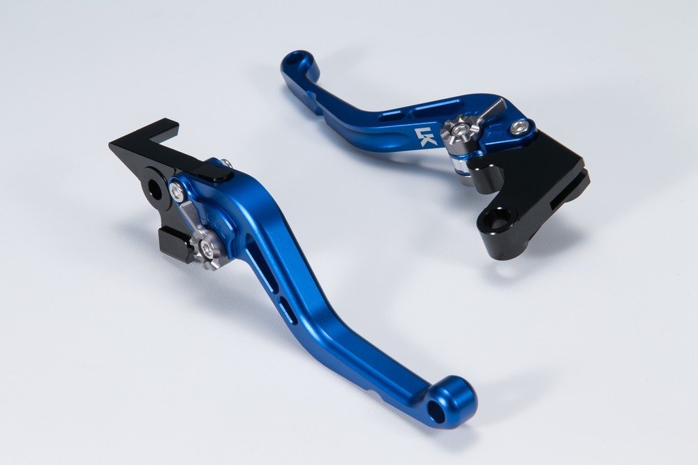 U-KANAYA ユーカナヤ スタンダードタイプ ショートアルミビレットレバーセット XSR125 YAMAHA ヤマハ ブレーキ・クラッチレバーセット ハンドル周辺パーツ ハンドル レバーカラー：マットブルー / アジャスターカラー：マットレッド