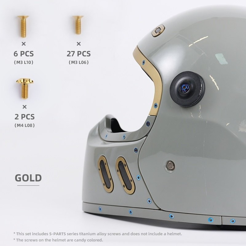S-PARTS エスパーツ QWART ヘルメットチタンボルトセット その他ヘルメットオプション・補修部品 ヘルメット|ウェビック 店
