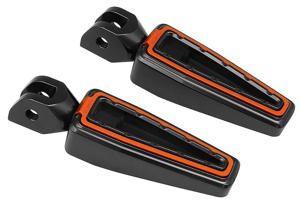 FANGSTER ファングスター フットペグ フロント M8ソフテイルモデル HARLEY-DAVIDSON ハーレーダビッドソン ステップバー ステップ 足回り カラー：ブラック／オレンジ(170172)｜ウェビック　店