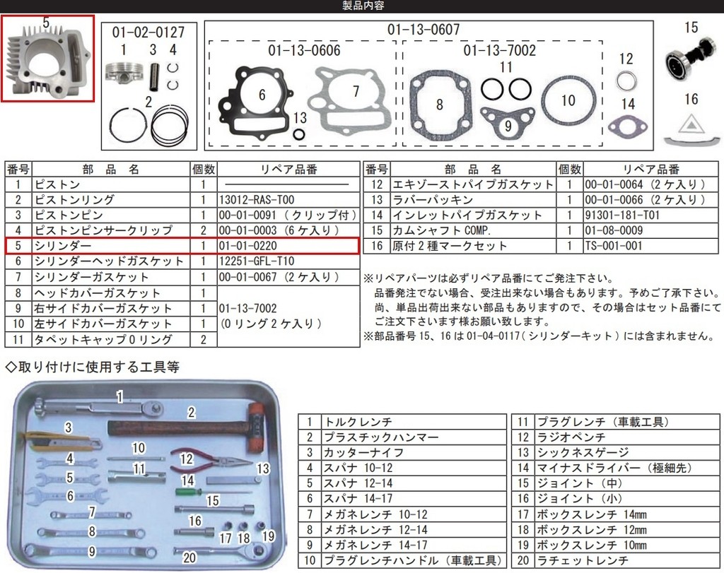 SP武川 SPタケガワ 【補修部品】スペシャルアルミニウムシリンダー ゴリラ モンキー HONDA ホンダ シリンダー エンジンパーツ エンジン
