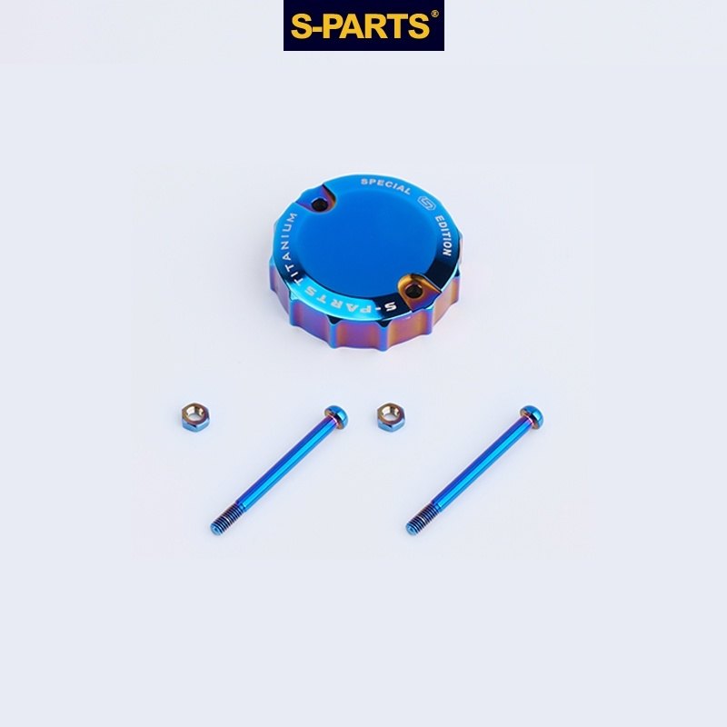 S-PARTS エスパーツ BREMBOフルードタンク用チタンキャップキット WORD マスターシリンダータンクキャップ・リザーバーカバー ブレーキ