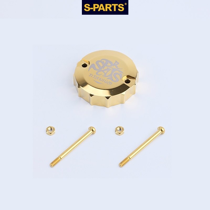 S-PARTS エスパーツ BREMBOフルードタンク用チタンキャップキット TOTEM マスターシリンダータンクキャップ・リザーバーカバー ブレーキ