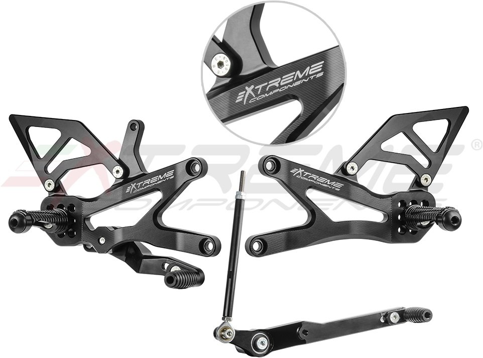 EXTREME COMPONENTS エクストリームコンポーネンツ GP EVO バックステップキット (標準シフトのみ) CBR 1000 RR-R SP HONDA ホンダ バックステップ ステップ 足回り タイプ：アルミヒールガード付き（ブラック）