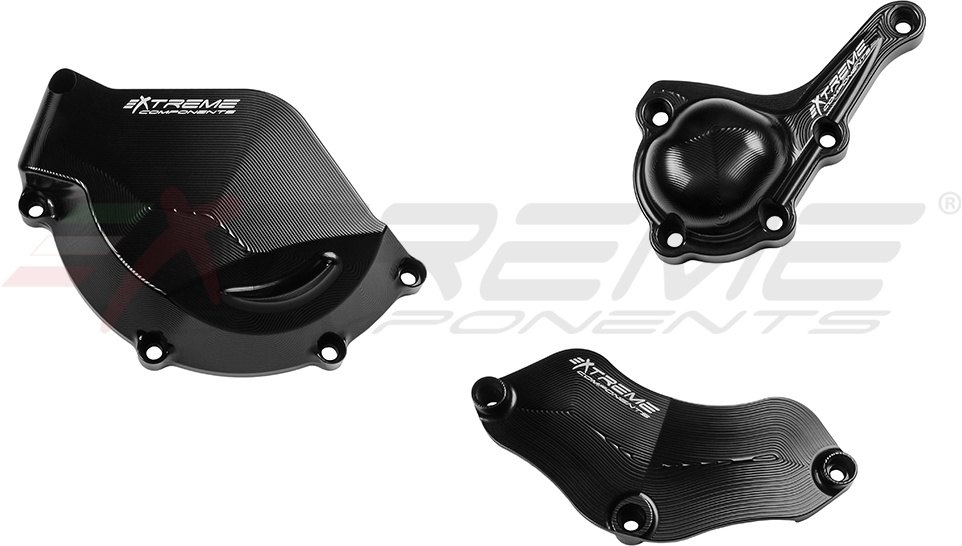 EXTREME COMPONENTS エクストリームコンポーネンツ アルミ製エンジンプロテクター3点セット (ピックアップカバー+ジェネレーター側+クラッチ側) S1000RR BMW エンジンカバーセット エンジンパーツ エンジン｜ウェビック　店