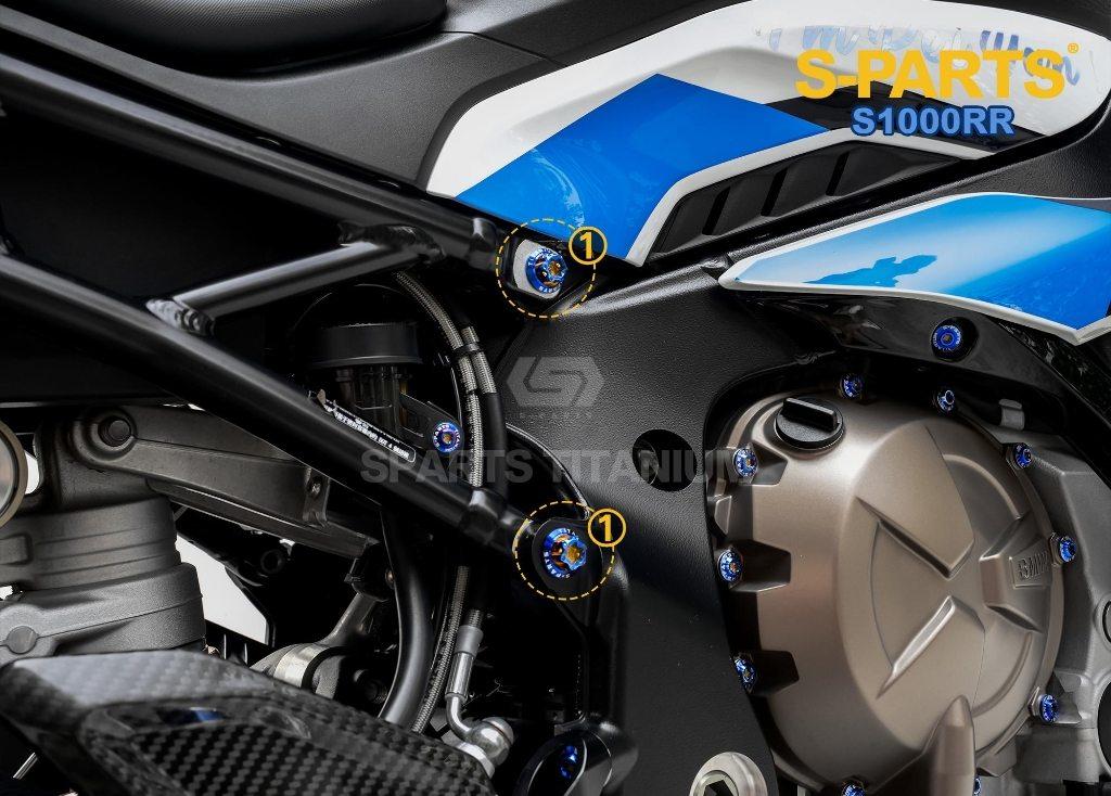 S-PARTS エスパーツ サブフレーム固定用チタンボルトセット S1000RR BMW その他汎用外装部品・ドレスアップパーツ 外装