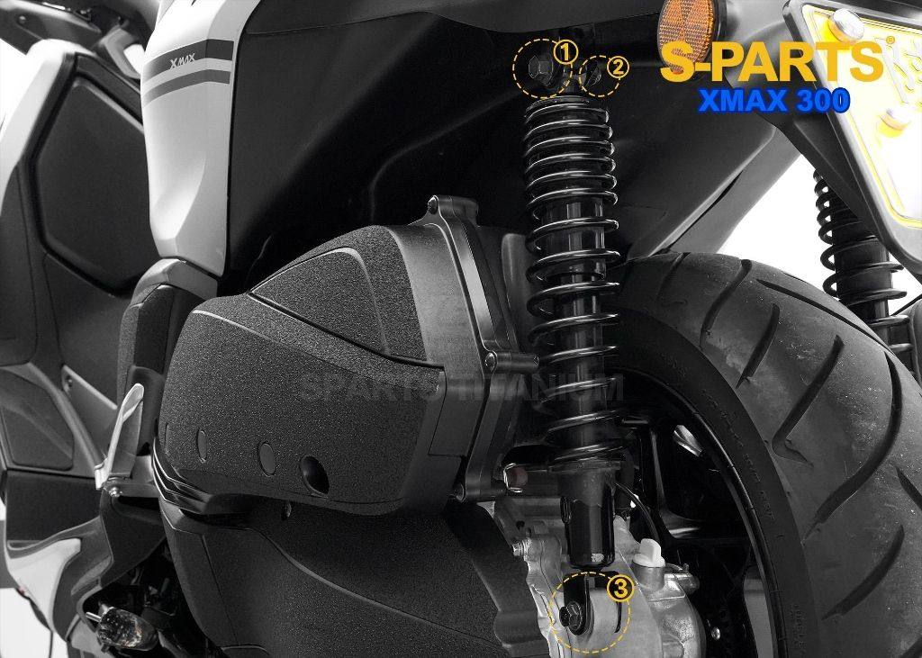 S-PARTS エスパーツ リアショック固定用チタンボルトセット XMAX250 XMAX300 YAMAHA ヤマハ その他外装オプション・補修部品 外装