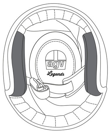 AGV エージーブイ チークパッド JIS アジアフィット(CHEEK PADS ASIA FIT) X70 ヘルメット内装チークパッド ヘルメット