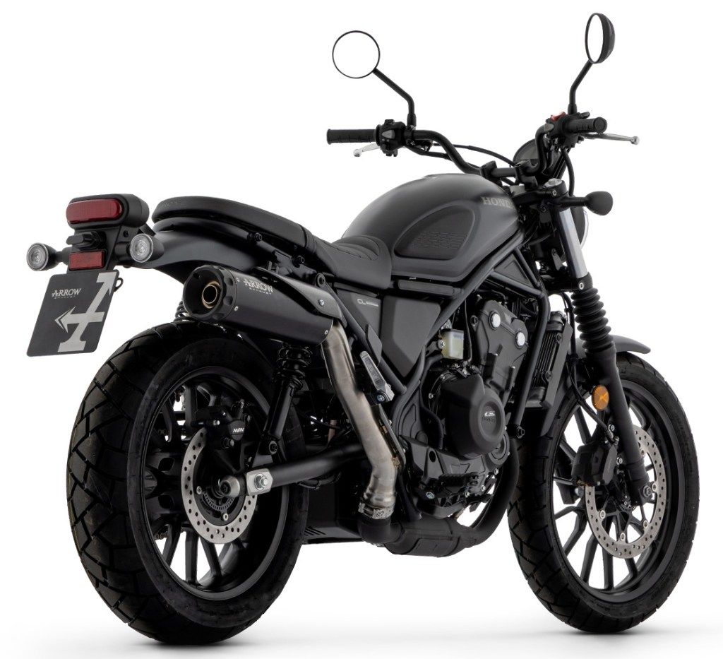 ARROW アロー REBEL スリップオンマフラー CL 500 HONDA ホンダ マフラー エンドキャップ素材：アルミニウムダーク