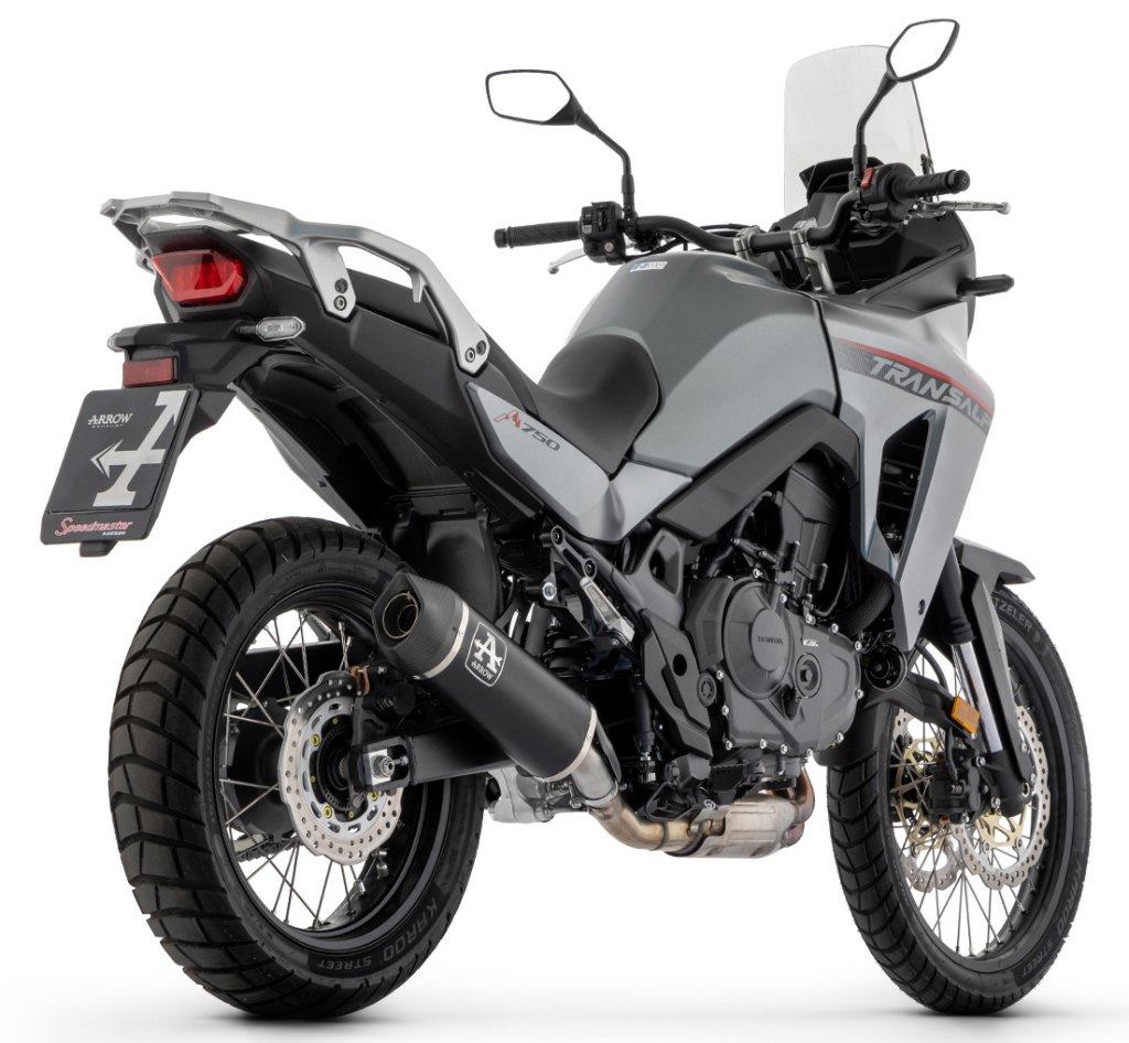 ARROW アロー INDY RACE EVO スリップオンマフラー XL 750 TRANSALP HONDA ホンダ マフラー サイレンサー材質：アルミニウムダーク