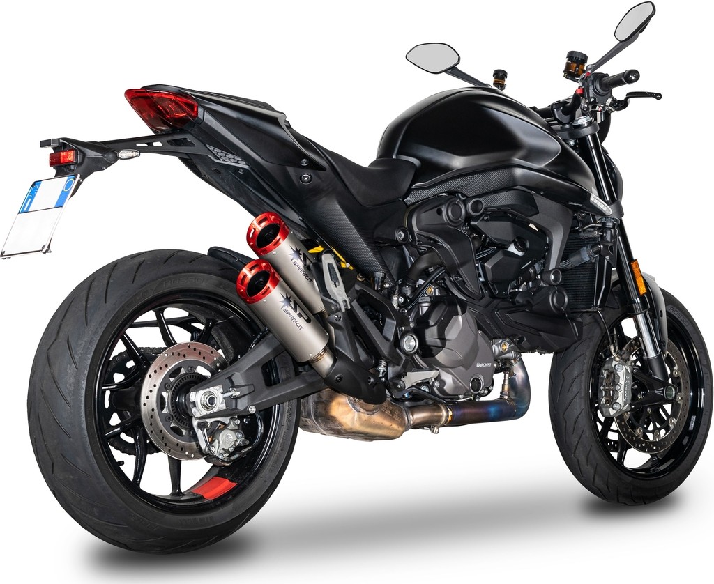 SPARK EXHAUST スパーク マフラー DYNO サイレンサー スリップオンマフラー MONSTER 937 DUCATI ドゥカティ タイプ：レッドアルマイトエンドキャップ｜ウェビック　店