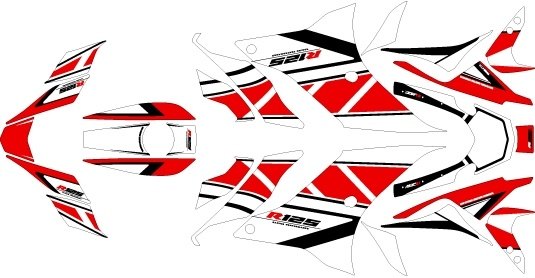 MDF エムディーエフ グラフィックキット ストロボモデル YZF-R125 YAMAHA ヤマハ 外装 タイプ：コンプリートセット
