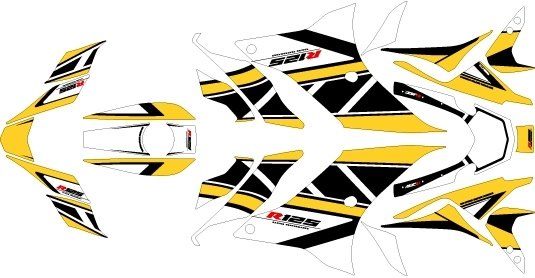 MDF エムディーエフ グラフィックキット ストロボモデル YZF-R125 YAMAHA ヤマハ 外装 タイプ：コンプリートセット