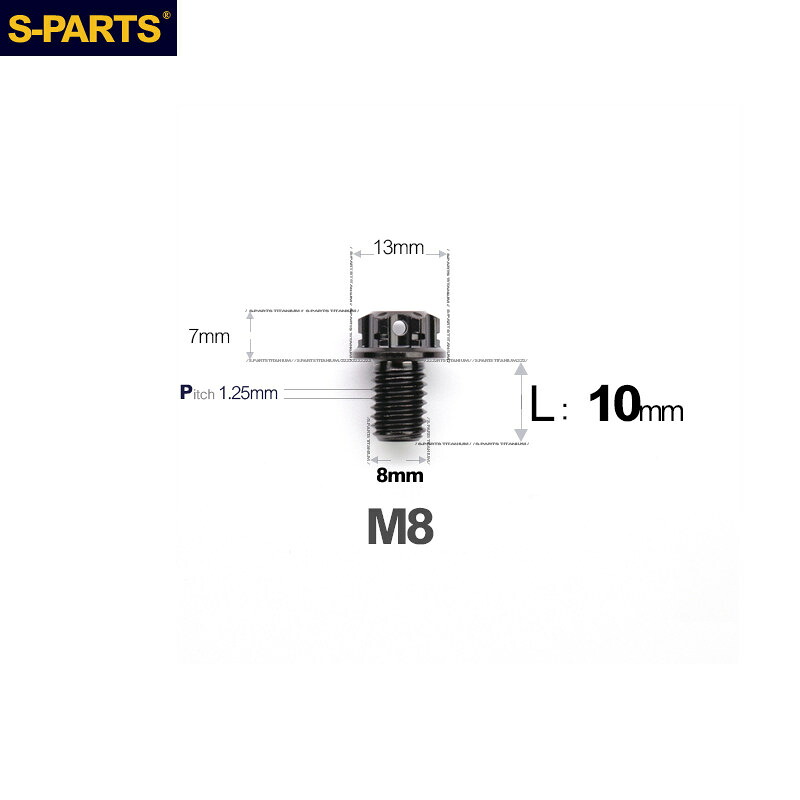 S-PARTS エスパーツ チタンボルト A3 スタンダードタイプ M8 D13 汎用ボルト・ネジ