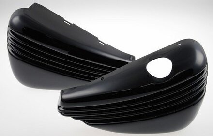 Cult-Werk カルトワーク HARLEY SPORTSTER - Seitendeckelset BOBBER (BJ. SPO ab 2004 bis 2013， schwarz glanzend) | HD-SPO106 サイドカウル・サイドカバー カウル関連 外装