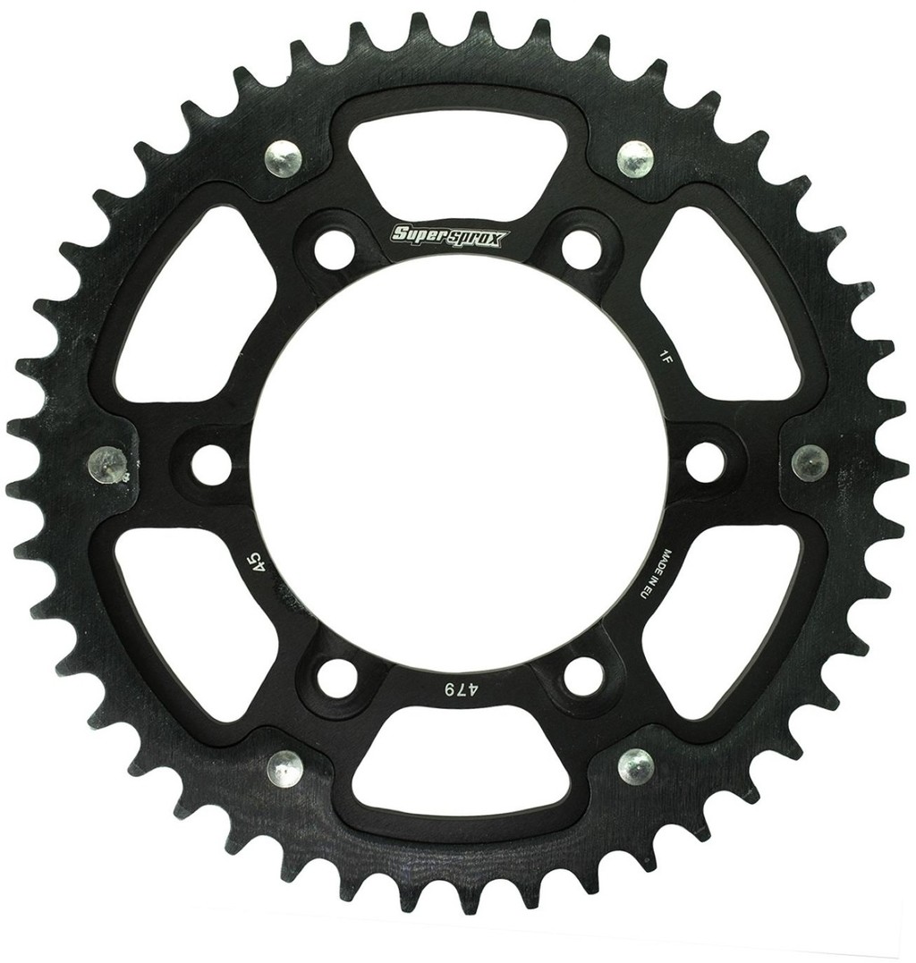 Supersprox スーパースプロックス ドリブン スプロケット リア ステルス (STEALTH) アルミ＆スチール FZ6-N FZ6-S FZ6-SS YZF-R7 YZF-R1 GPZ600R YAMAHA ヤマハ KAWASAKI カワサキ ドリブンスプロケット・リアスプロケット 駆動系 丁数：45丁