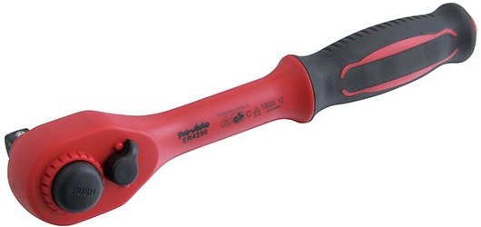 SEK スエカゲツール 1／2'絶縁ラチェットハンドル ミリ（1/2ソケット） ソケット ハンドツール