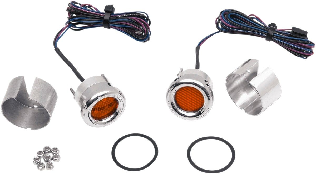KLOCK WERKS クロックワークス マーカーライトMKR LED ラウンド アンバー 【LIGHT MKR ROUND AMBER [2040-0415]】 ウインカー 灯火類 電装系｜ウェビック　店