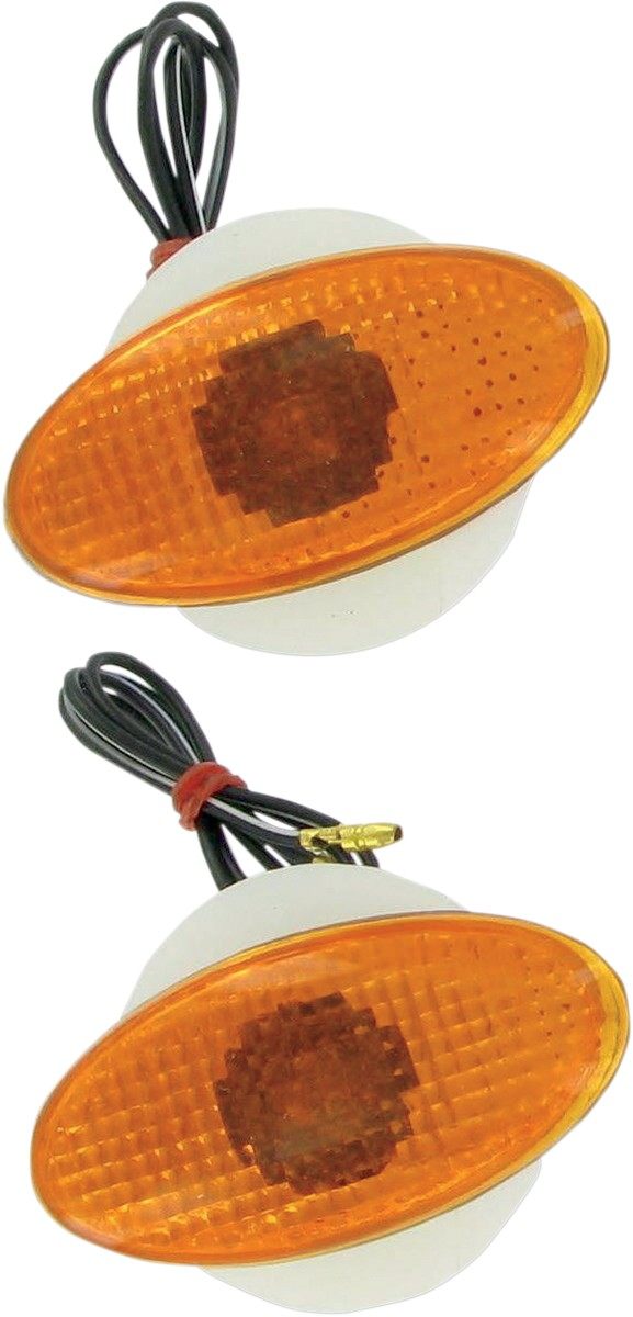 K&S TECHNOLOGIES ケイアンドエステクノロジーズ マーカーライト フラット オーヴァル MD アンバー 【MRKR LGHT FLAT OVL AMB [25-8272]】 ウインカー 灯火類 電装系