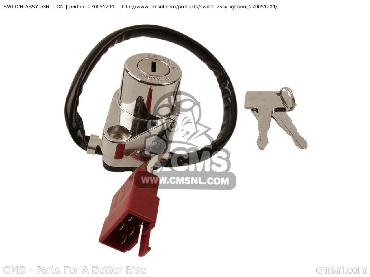 CMS シーエムエス SWITCH-ASSY-IGNITION EN500C10 VULCAN500 LTD 2005 USA CALIFORNIA CANADA EN500C7F 2007 VN800A10 VULCAN 800 2004 VN800A9 2003 KAWASAKI カワサキ スイッチ スイッチ・ハーネス関係 電装系