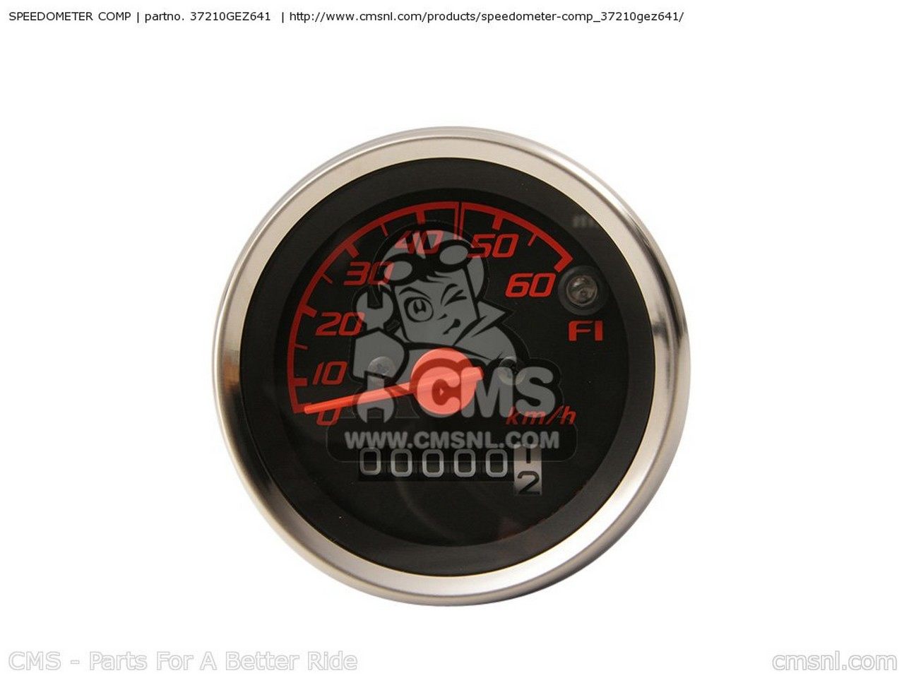 CMS シーエムエス SPEEDOMETER COMP NPS50 ZOOMER 5 EUROPEAN DIRECT SALES / KPH 6 FRANCE CMF HONDA ホンダ スピードメーター メーター・インジケーター関係 電装系|ウェビック 店