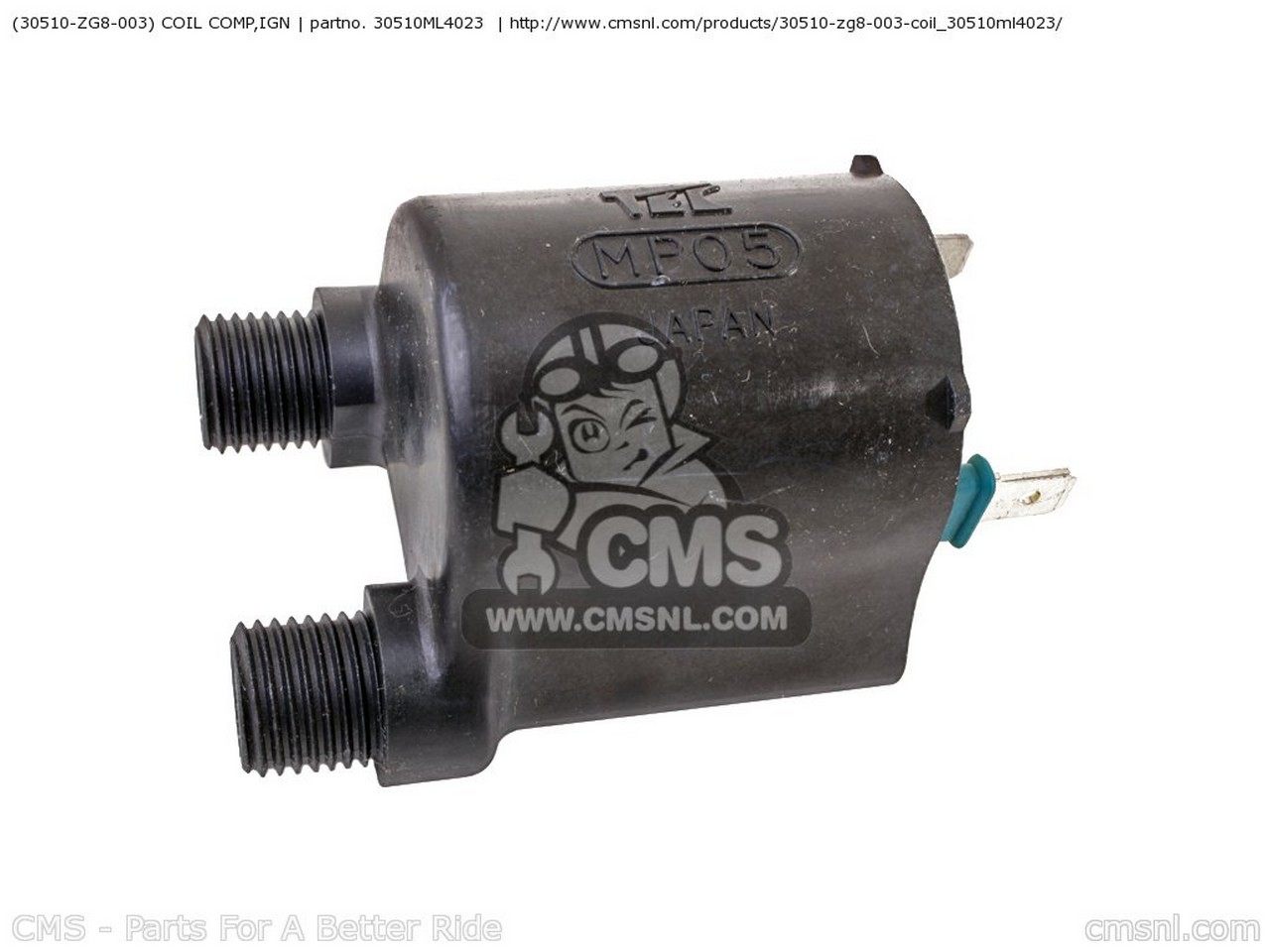 CMS シーエムエス (30510-ZG8-003) COIL COMP，IGN CB350S 1986 G ENGLAND FINLAND SWEDEN CB450S AUSTRIA EUROPEAN DIRECT SALES FRANCE / YB GERMANY 27P ITALY SPAIN 1988 J CANADA DENMARK HONDA ホンダ イグニッションコイル 点火系 エンジン