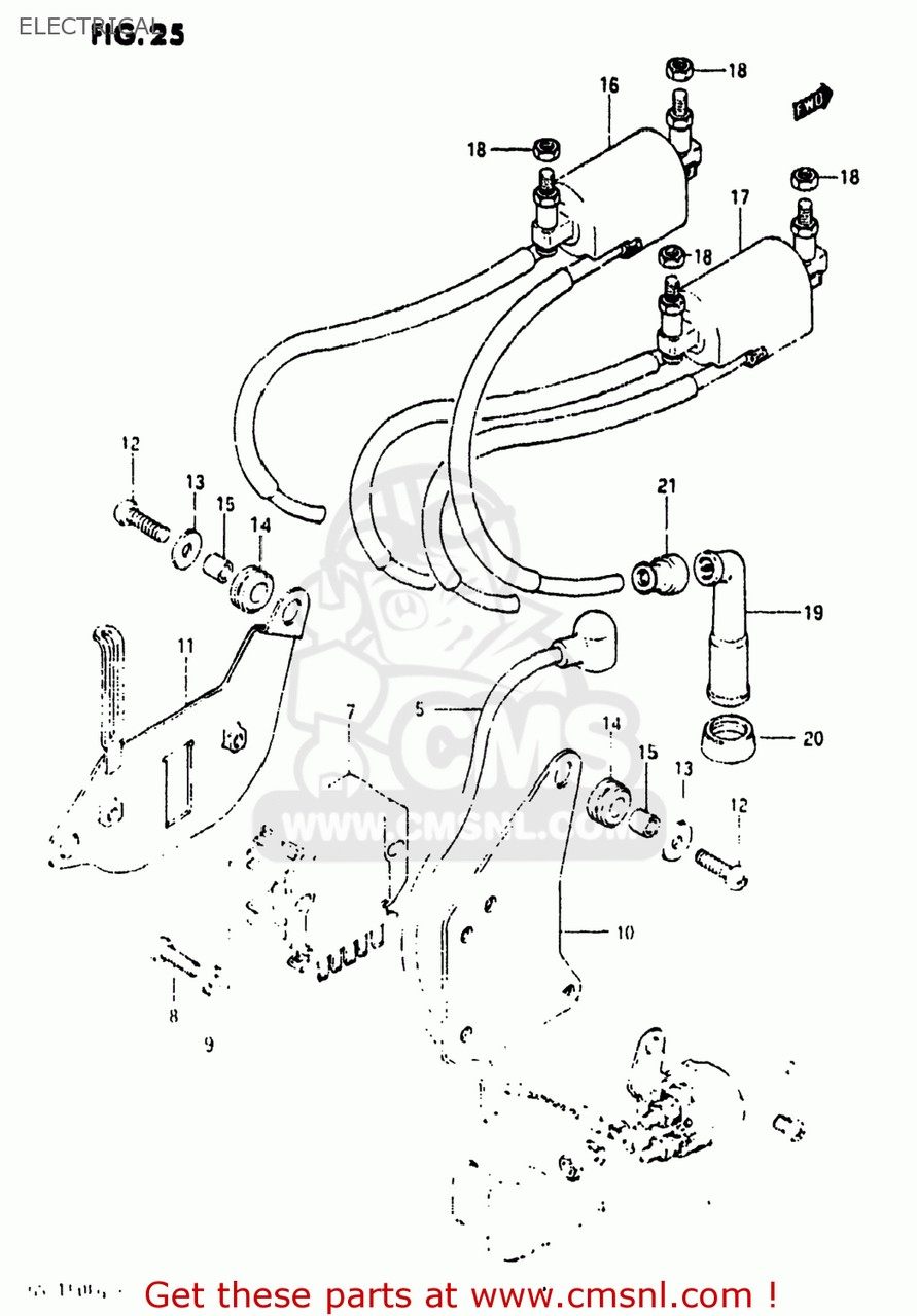 CMS シーエムエス (33410-31311) COIL ASSEMBLY，IGNITION GS1150 1984 E USA E03 1985 F 1986 G GS1150EF GS1150EF2 GS1150EG GS1150ES3 GS1150ESE GS1150ESF GS1150ESG SUZUKI スズキ イグニッションコイル 点火系 エンジン
