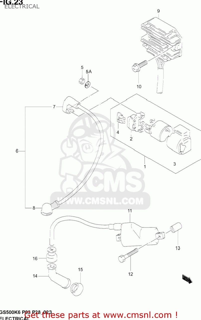 CMS シーエムエス (3341001D00) COIL ASSEMBLY，IGNITION GS500F 2004 K4 USA E03 2005 K5 2006 K6 2007 K7 2008 K8 2009 K9 SUZUKI スズキ イグニッションコイル 点火系 エンジン｜ウェビック　店