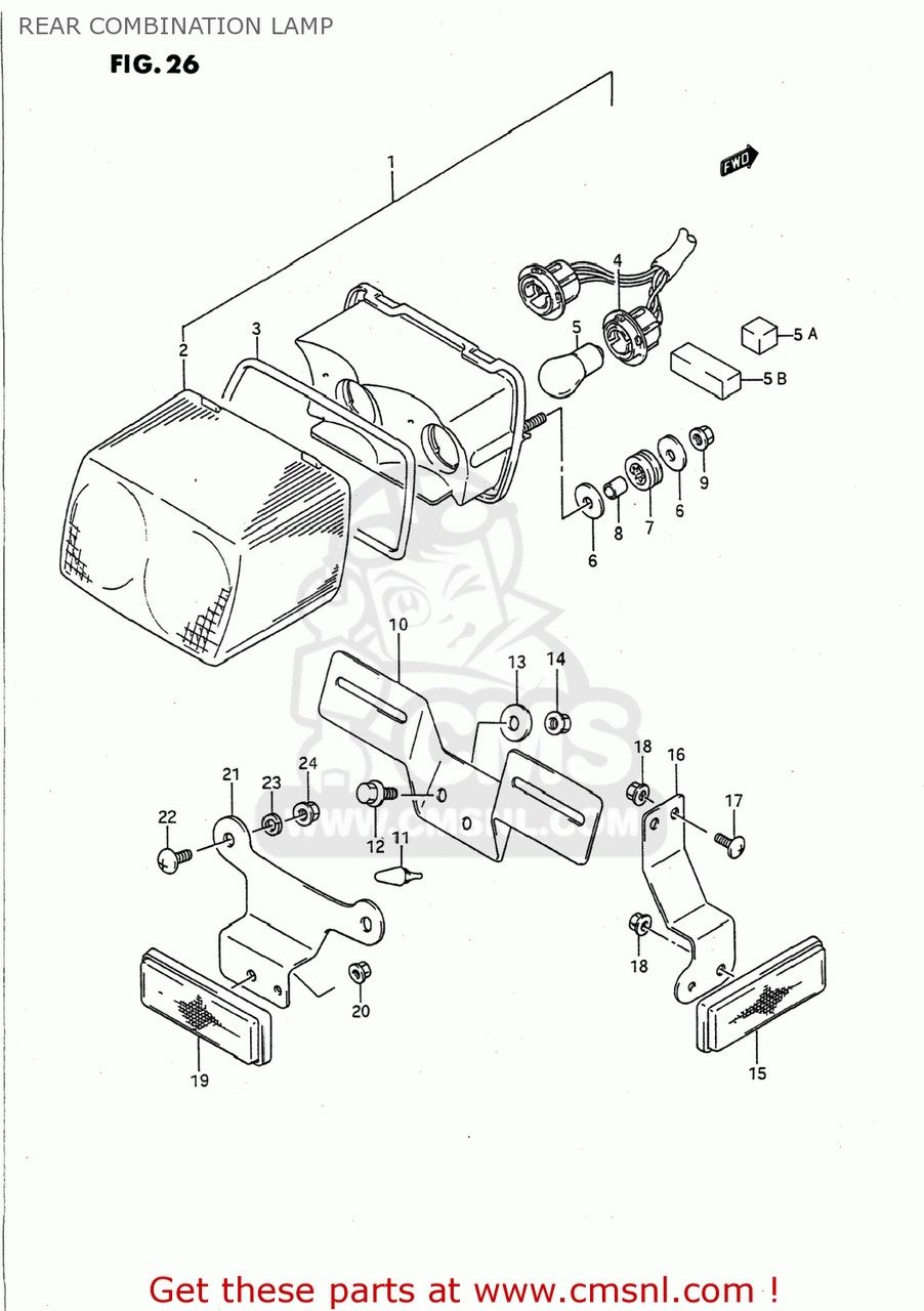 CMS シーエムエス (35710-01D11) LAMP ASSEMBLY，REAR COMBINATION GS500E 1989 K USA E03 1990 L 1991 M 1992 N 1993 P 1994 R 1995 S 1996 T SUZUKI スズキ テールランプ 灯火類 電装系｜ウェビック　店