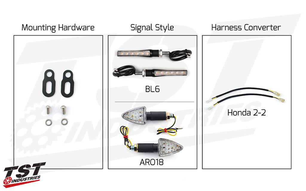 TST ティーエスティー LEDリアウインカーマウントフルセット CBR1000RR CBR600RR 03-18 HONDA ホンダ ウインカー 灯火類 電装系｜ウェビック　店