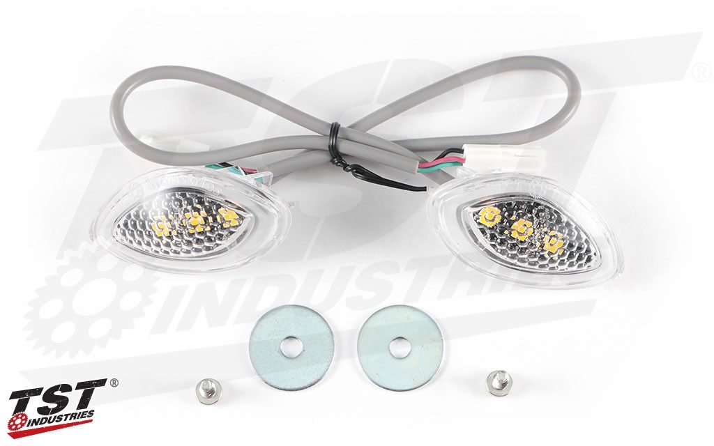TST ティーエスティー LED HALO-1 フラッシュマウントウインカー CBR600RR ABS HONDA ホンダ ウインカー 灯火類 電装系 LENS COLOR：Smoked／GLOW COLOR：Hyper White