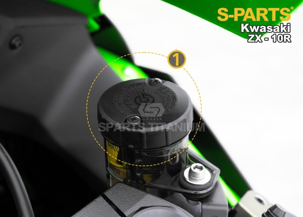 S-PARTS エスパーツ フロントフルードタンクチタンキャップ ZX-10R ZX-10RR KAWASAKI カワサキ マスターシリンダータンクキャップ・リザーバーカバー ブレーキ