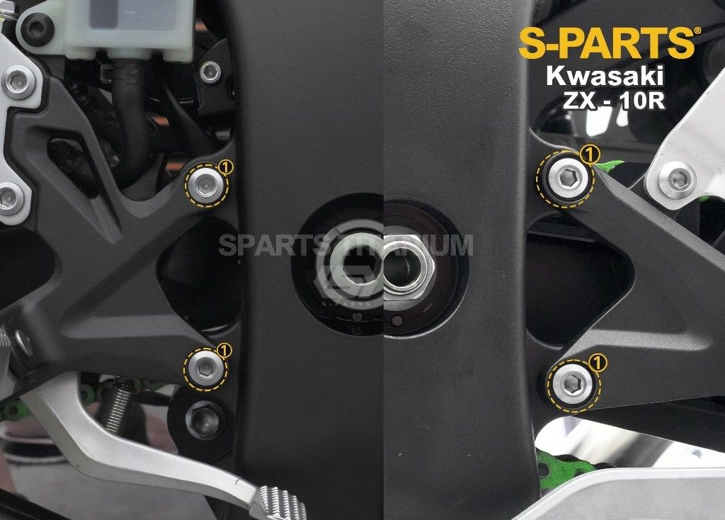 S-PARTS エスパーツ バックステップマウント用チタンボルトセット ZX-10R ZX-10RR KAWASAKI カワサキ その他外装オプション・補修部品 外装