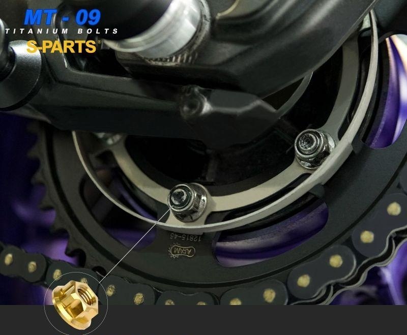 S-PARTS エスパーツ リアスプロケットチタンナットセット MT-09 YAMAHA ヤマハ スプロケットボルト・ナット 駆動系 カラー：キャンディー