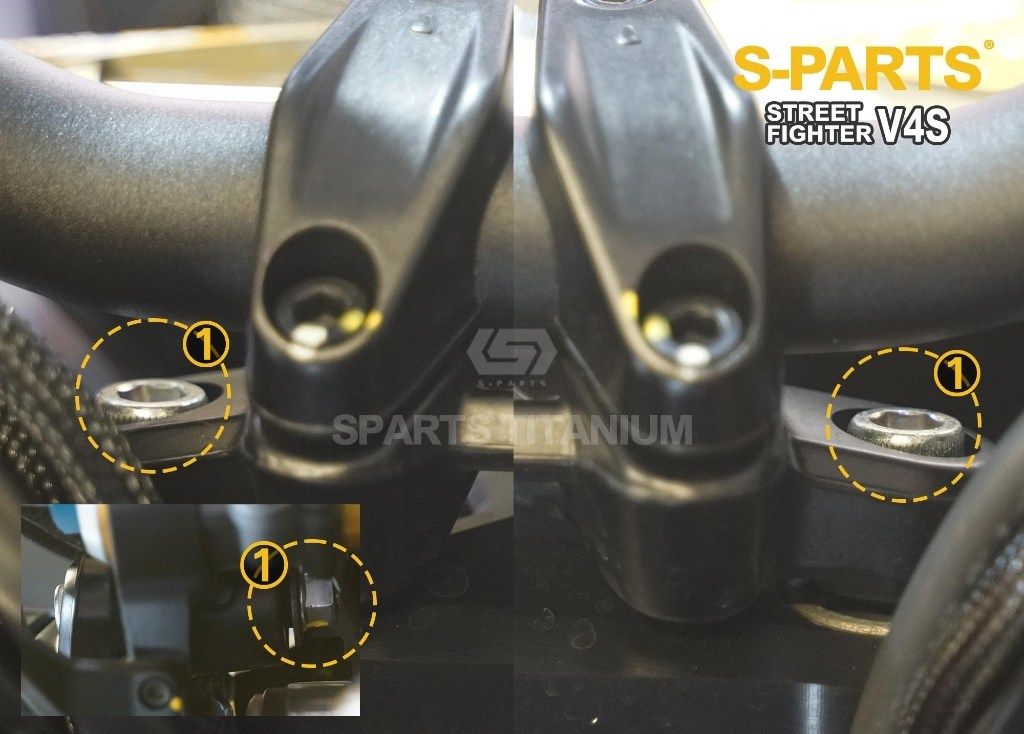 S-PARTS エスパーツ ハンドルライザーマウント用チタンボルトセット STREETFIGHTER V4 S SP PANIGALE SP2 V2 DUCATI ドゥカティ その他外装オプション・補修部品 外装