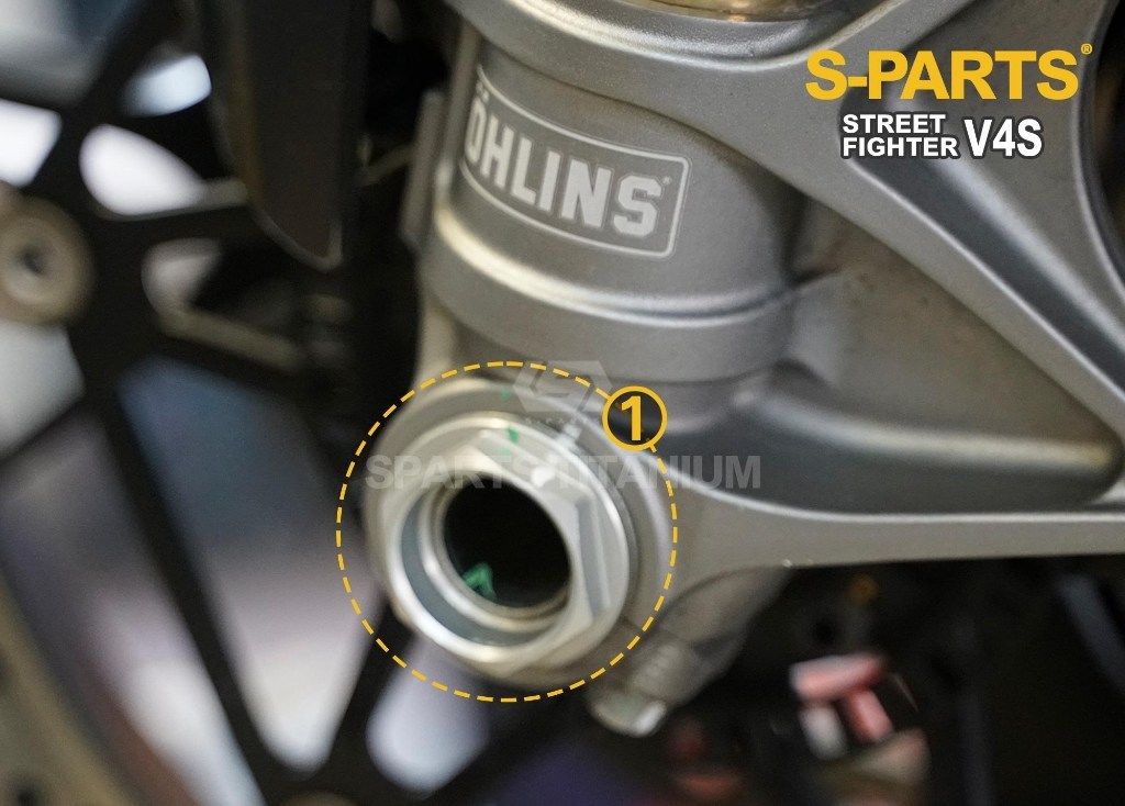 S-PARTS エスパーツ フロントアクスルチタンナット STREETFIGHTER V4 S SP PANIGALE SP2 V2 DUCATI ドゥカティ アクスルナット ホイール関連 足回り