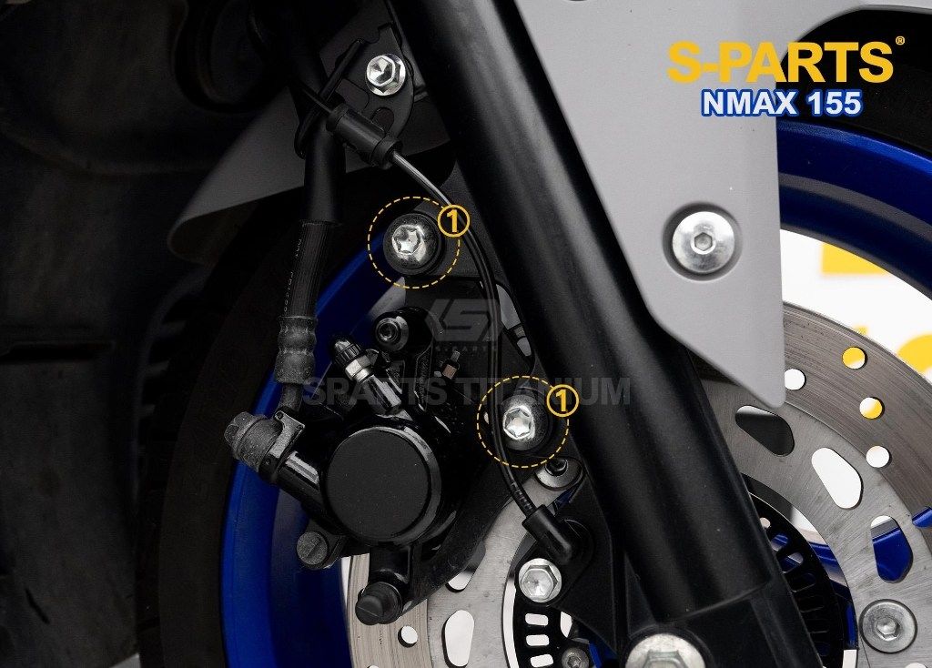 S-PARTS エスパーツ フロントキャリパーマウント用チタンボルトセット NMAX155 YAMAHA ヤマハ キャリパーボルト・マウントボルト ブレーキ