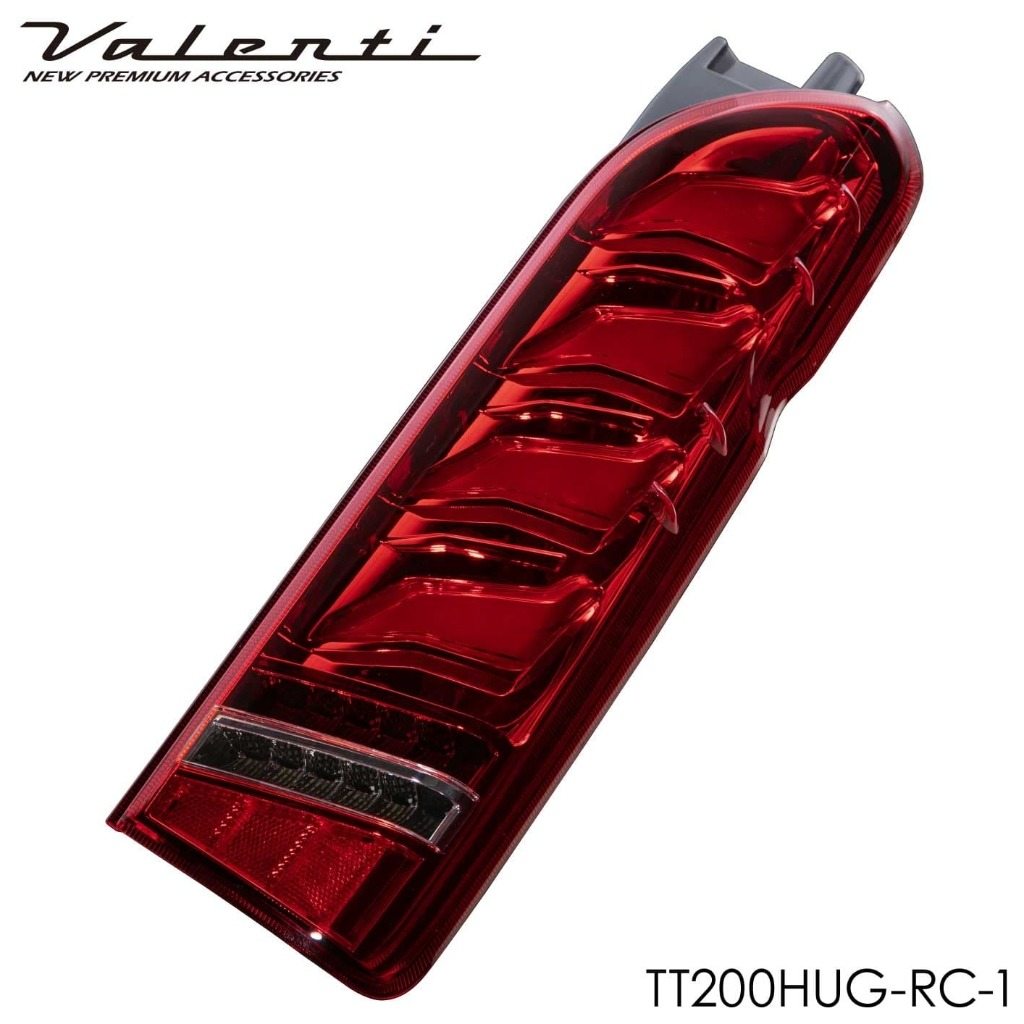 Valenti バレンティ 200系ハイエース ジュエルLEDテールランプ ウルトラ γガンマ OEA シーケンシャルウインカー トヨタハイエース トヨタレジアスエース ウインカー 灯火類 電装系 カラー：レッドレンズ／クローム