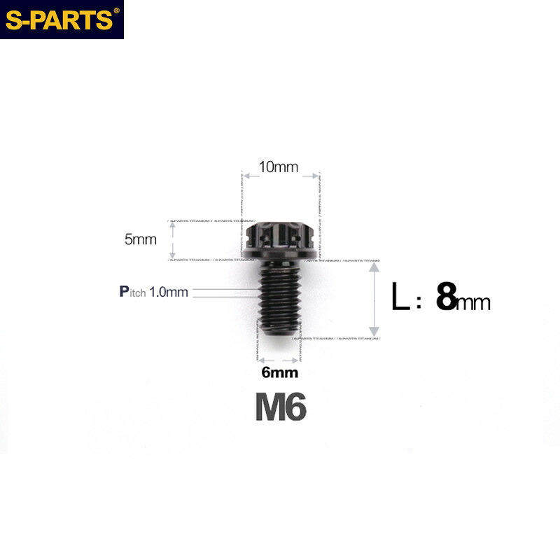 S-PARTS エスパーツ チタンボルト A3 スタンダードタイプ M6 D10 汎用ボルト・ネジ 4,363円