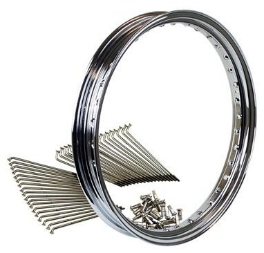 GOODS グッズ 19インチキット MT クローム スチールスポーク SR400 SR500 DRAGSTAR250 YAMAHA ヤマハ ホイール ホイール関連 足回り