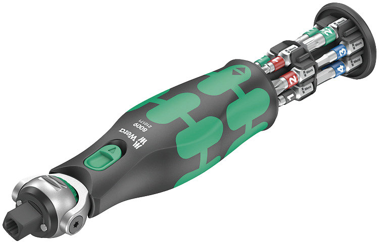 WERA ヴェラ サイクロップ 首振り式ラチェットドライバー ビット12本収納 ドライバービット ハンドツール|ウェビック 店