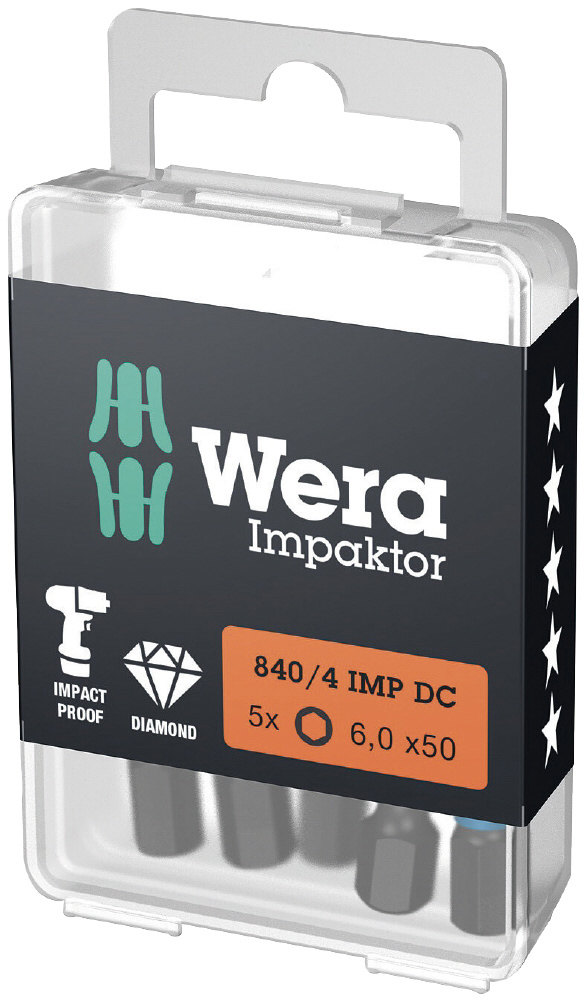 WERA ヴェラ ダイヤモンドコーティング インパクトドライバー用 ドライバービット10個入り セット工具
