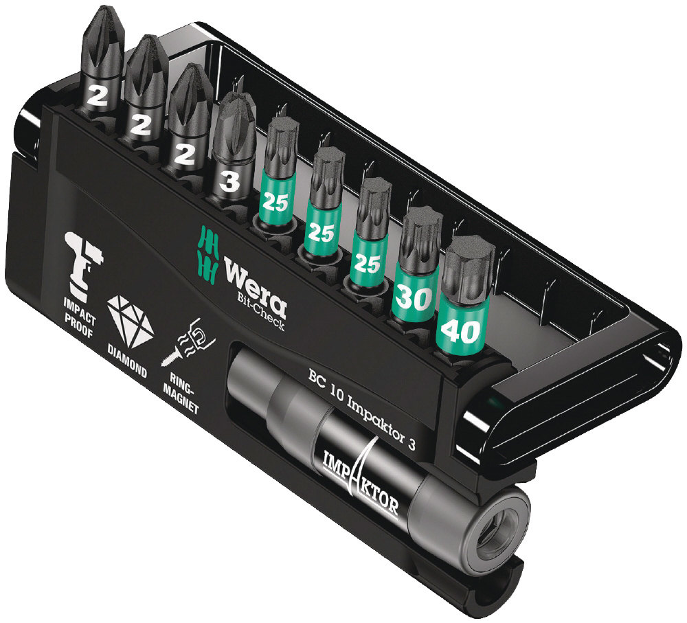 WERA ヴェラ インパクト用ドライバービットセット ホルダー付き セット工具｜ウェビック　店