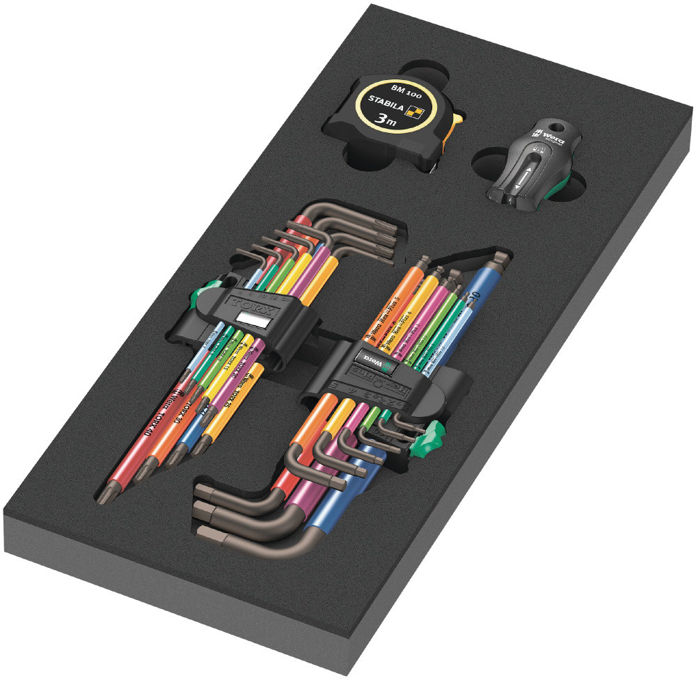 WERA ヴェラ L型 Hex-Plus 六角棒・トルクスレンチ・メジャー・マグネタイザーセット セット工具