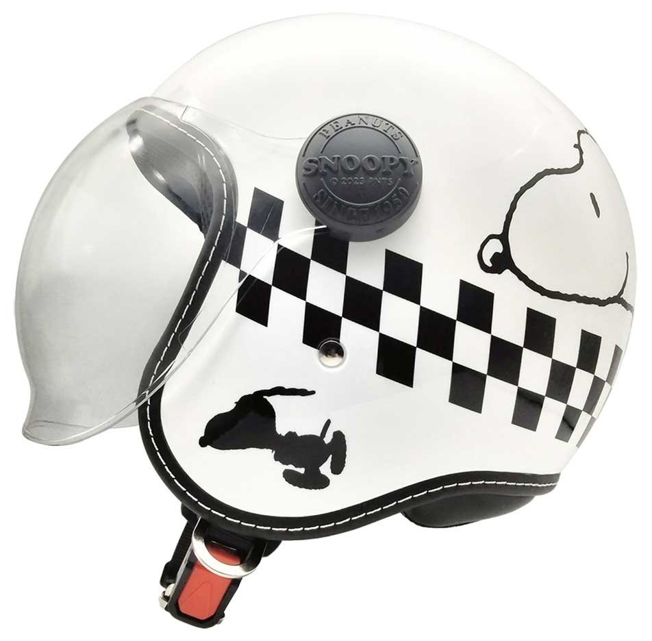 アークス AXS SNJ-114 SNOOPY チェッカーフラッグ ジェットヘルメット ヘルメット｜ウェビック　店