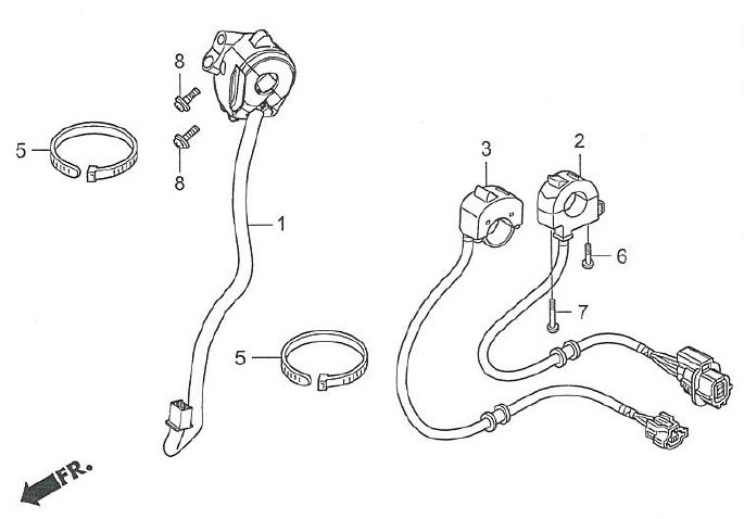 HRC エイチアールシー SW ASSY，ST IGN GROM レースベース車 HONDA ホンダ ハンドルスイッチ・スイッチボックス ハンドル周辺パーツ ハンドル｜ウェビック　店