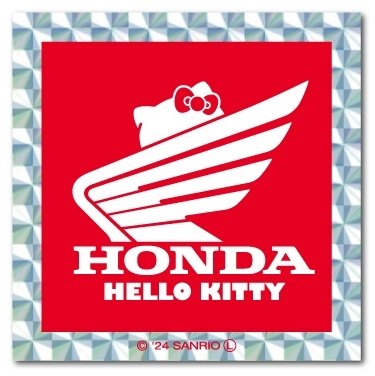 Honda Official Licensed Product ホンダオフィシャルプロダクト HONDA×サンリオキャラクターズ キラキラシール ハローキティ HONDA ホンダ ステッカー・デカール 外装画像