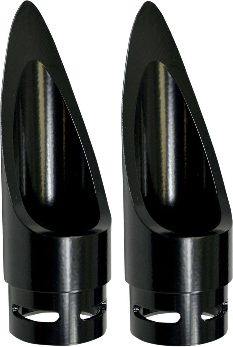 BARON バロン エキゾーストシステム ヒントスカラップ【EXHAUST TIPS SCALLOPED】 マフラーエンドキャップ マフラー カラー：ブラック [1812-0199]