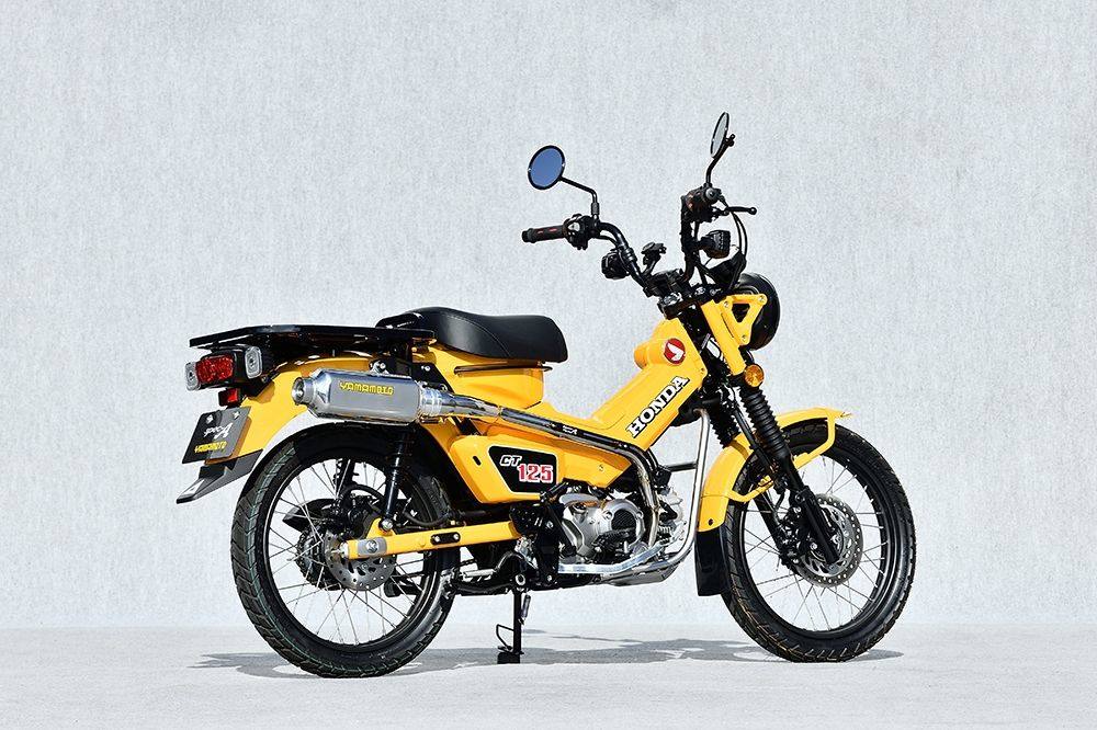 YAMAMOTO RACING ヤマモトレーシング SPEC-A チタン アルミプレス CT125 ハンターカブ HONDA ホンダ フルエキゾーストマフラー マフラー サイレンサー：チタン