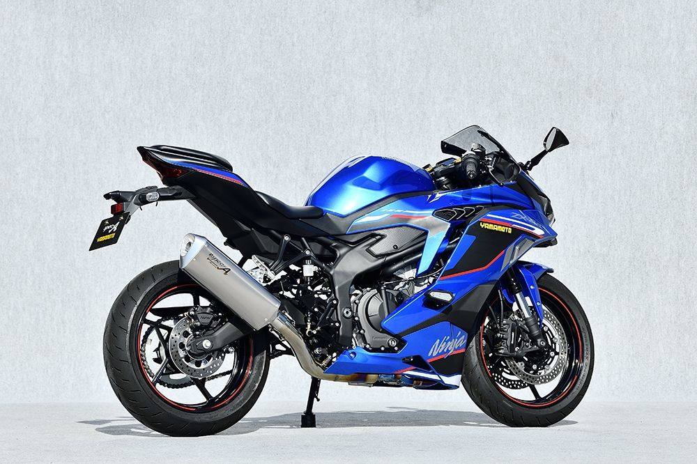 YAMAMOTO RACING ヤマモトレーシング SPEC-A チタン DOWN TYPE-SA ZX-4R KAWASAKI カワサキ フルエキゾーストマフラー マフラー サイレンサー：チタン